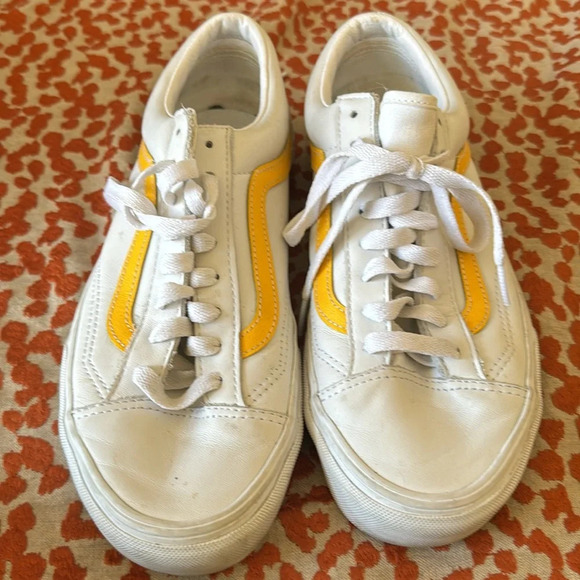 Vans Style 36 Leather Pop Yellow/True White Sneakers Low-Top Shoes Mens 9 W 10.5 - Picture 11 of 14